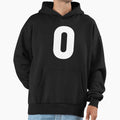 Number 0 Hoodie - Minimalist Print for Adults - T-Shirt, Sweatshirt, Hoodie