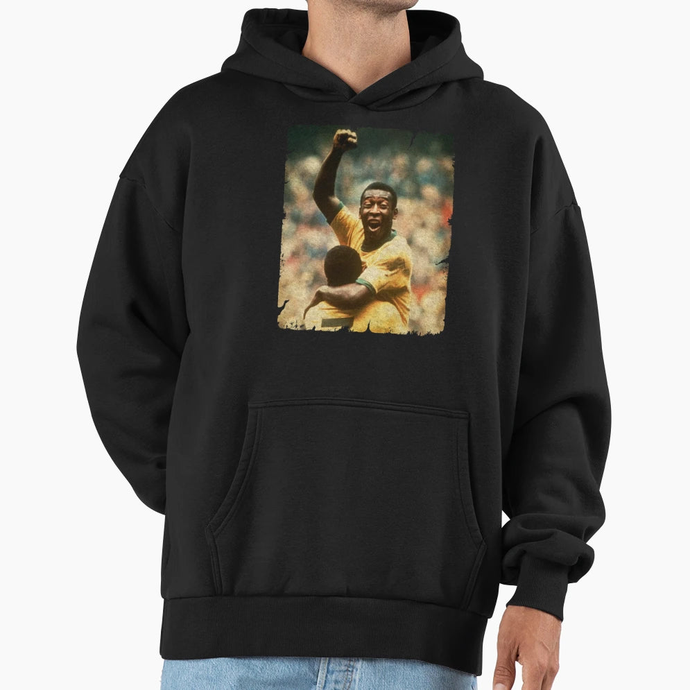 Pele Brazil Hoodie - Streetwear Style Men Women - T-Shirt, Sweatshirt, Hoodie