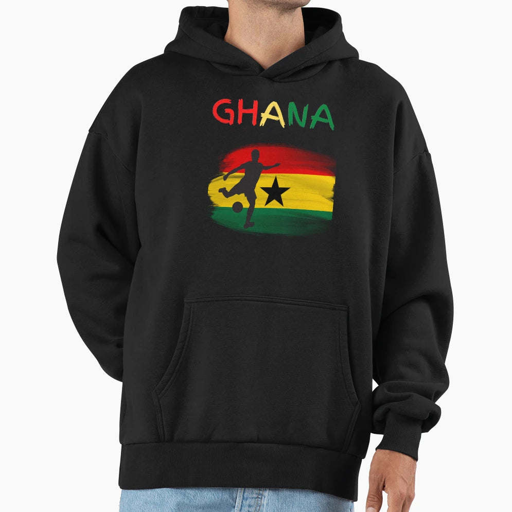 Ghana National Soccer Team Hoodie - Fun Novelty Design Men Women - T-Shirt, Sweatshirt, Hoodie