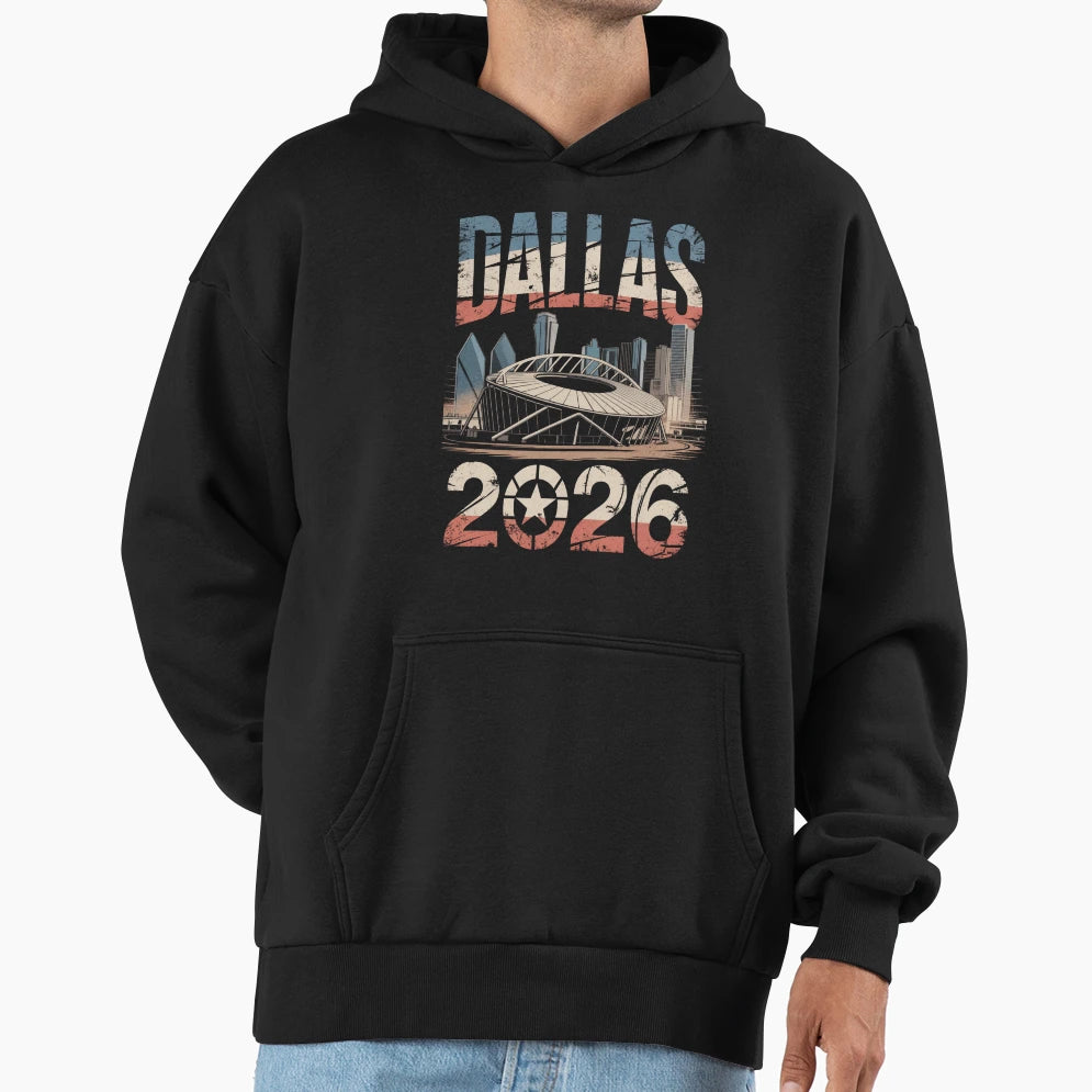 Dallas 2026 Texas Soccer Souvenir V15 T-Shirt - Minimalist Print for Adults - T-Shirt, Sweatshirt, Hoodie