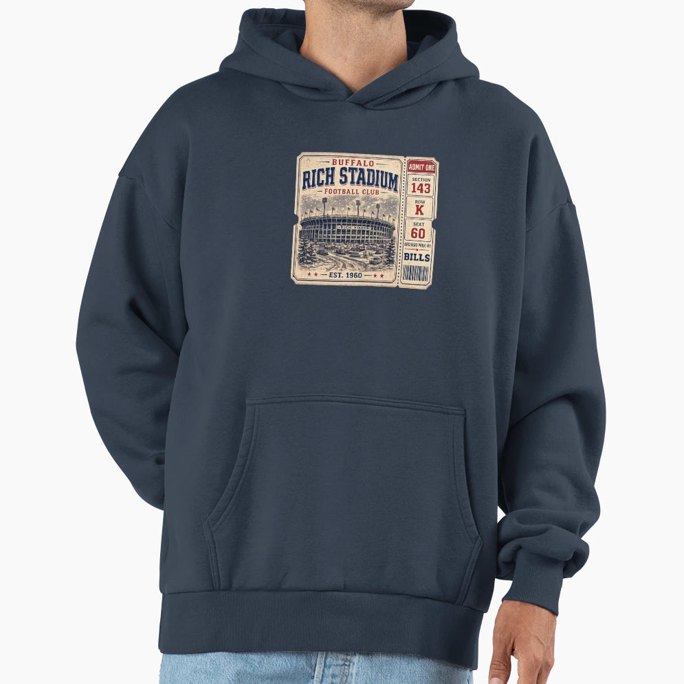 Rich Stadium Ticket Buffalo Football T-Shirt - Streetwear Style Unisex - T-Shirt, Sweatshirt, Hoodie
