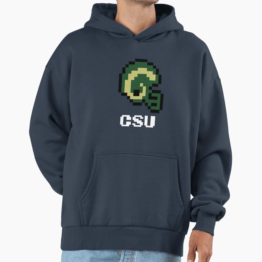 Colorado State Rams Tecmo Super Bowl Hoodie - Minimalist Print Men Women - T-Shirt, Sweatshirt, Hoodie
