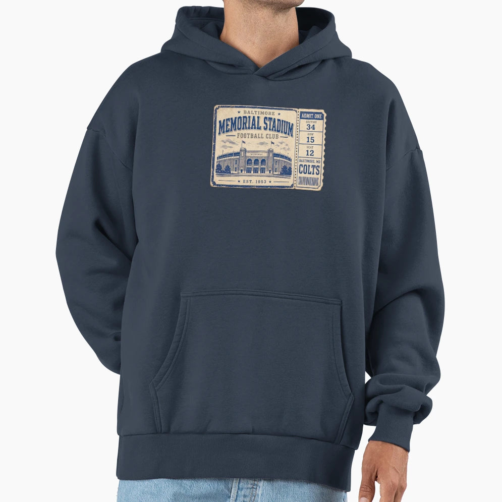 Baltimore Memorial Stadium Football T-Shirt - Custom Art Print for Adults - T-Shirt, Sweatshirt, Hoodie