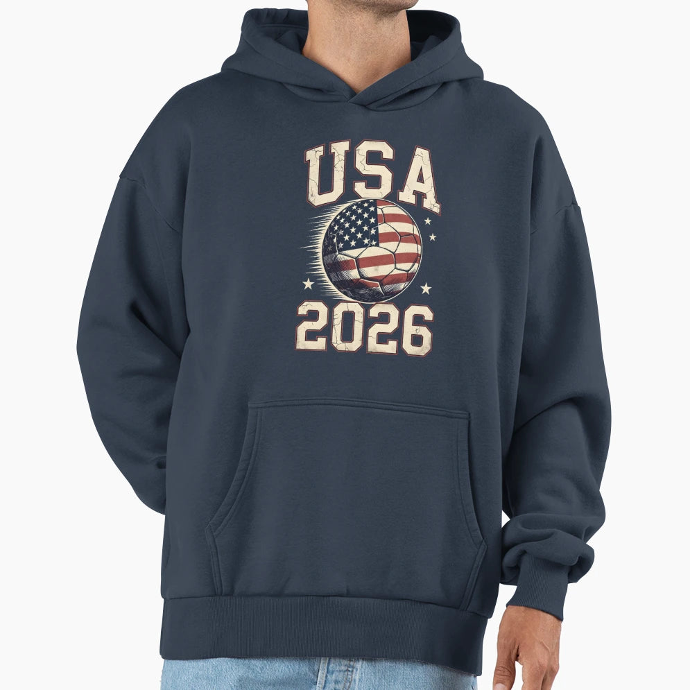 Usa Soccer 2026 Fan Hoodie - Streetwear Style Unisex - T-Shirt, Sweatshirt, Hoodie