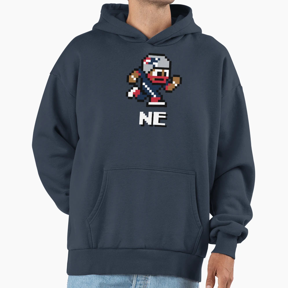New England Patriots Tecmo Super Hoodie - Fun Novelty Design for Adults - T-Shirt, Sweatshirt, Hoodie