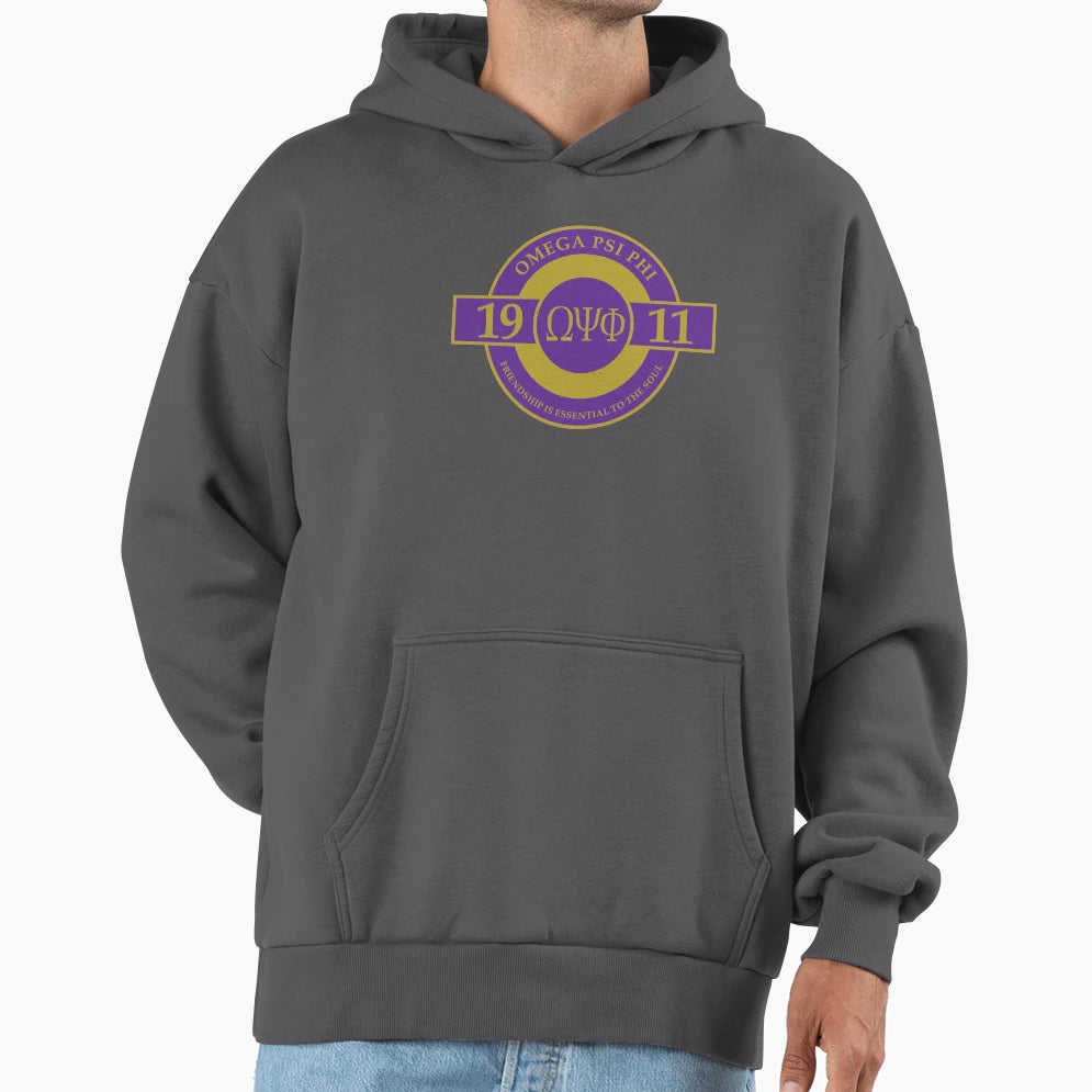 Omega 1911 Letters Seal Hoodie - Trendy Graphic Unisex - T-Shirt, Sweatshirt, Hoodie