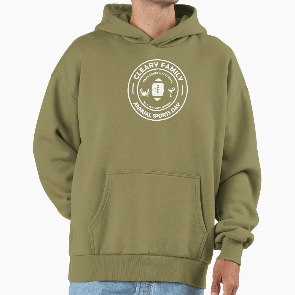 Cleary Family Football Hoodie - Minimalist Print Men Women - T-Shirt, Sweatshirt, Hoodie
