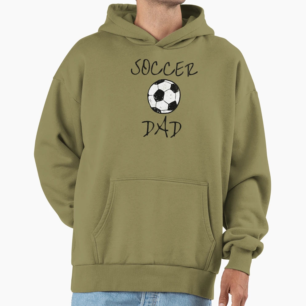 Soccer Dad Soccer Ball Hoodie - Aesthetic Graphic Unisex - T-Shirt, Sweatshirt, Hoodie