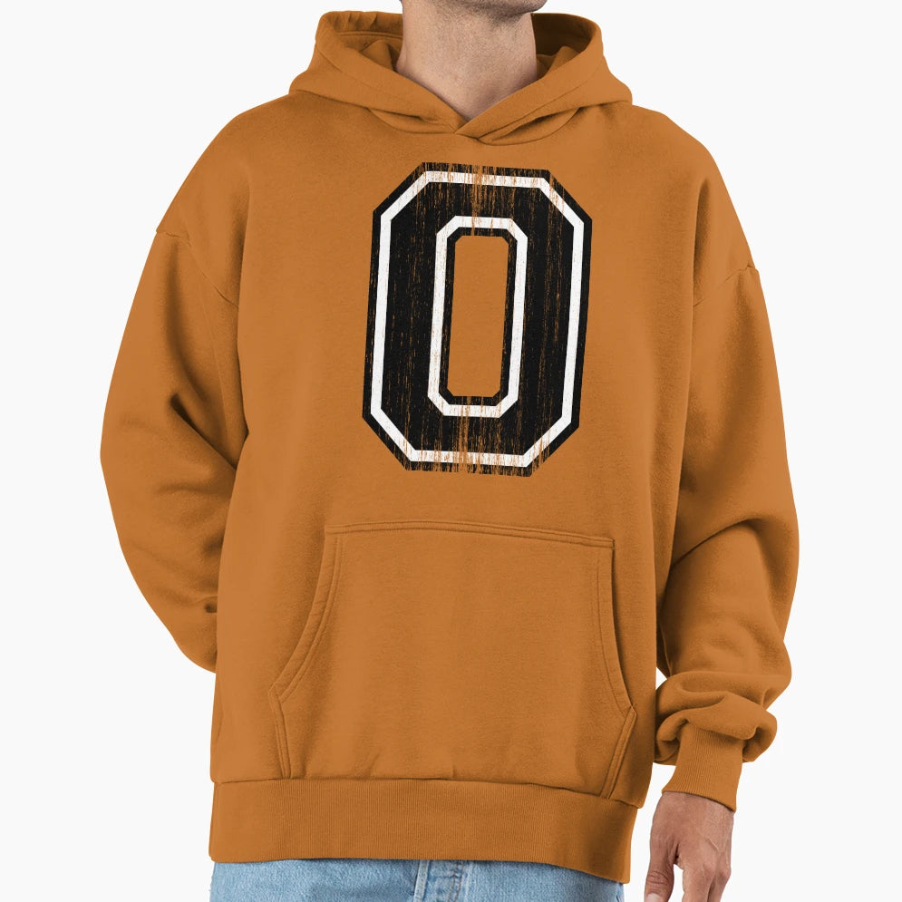 Big Varsity Letter 0 Hoodie - Trendy Graphic Men Women - T-Shirt, Sweatshirt, Hoodie