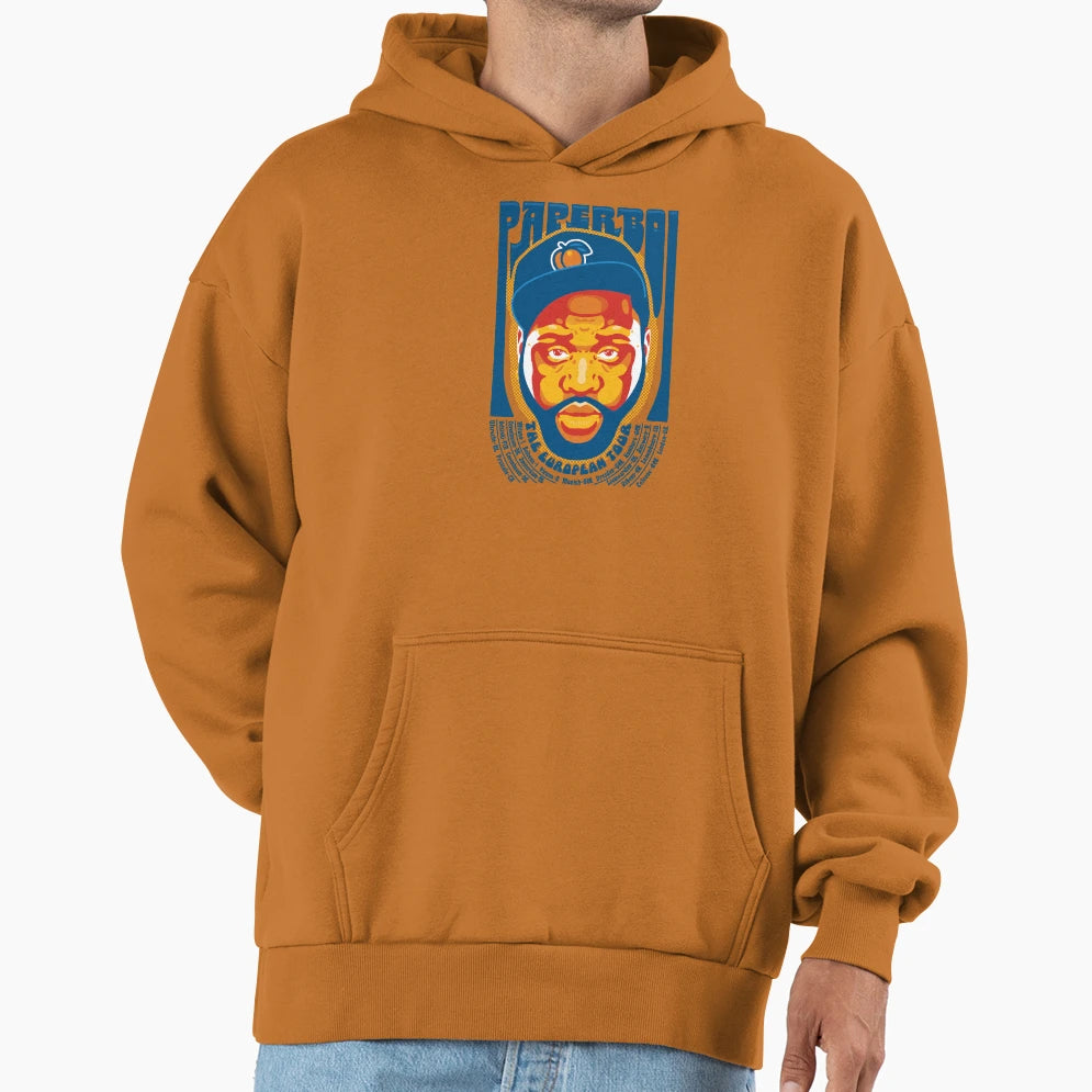 Paper Boi European Tour Hoodie - Fun Novelty Design for Adults - T-Shirt, Sweatshirt, Hoodie