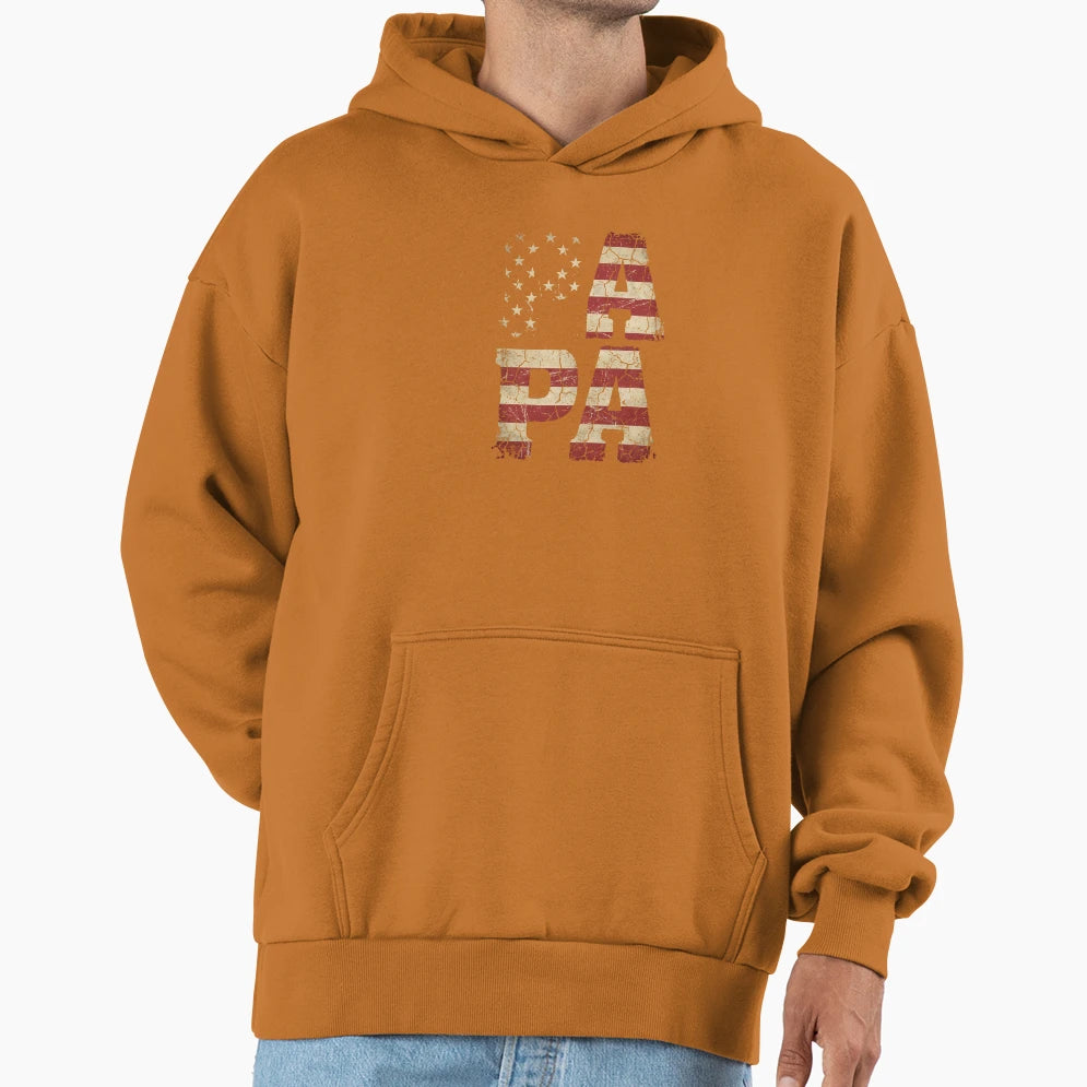 Papa Stacked Block Font 202606090000 Hoodie - Fun Novelty Design Unisex - T-Shirt, Sweatshirt, Hoodie