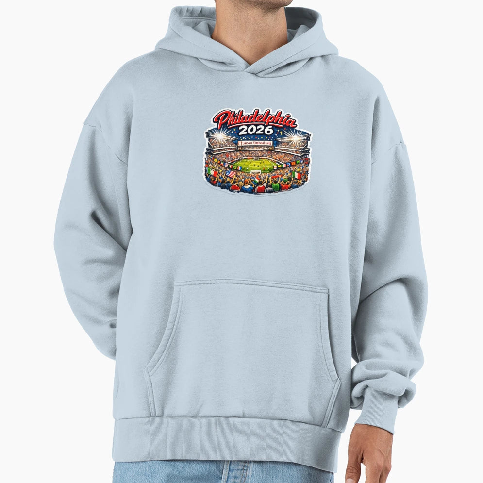 Philadelphia 2026 Stadium Soccer Hoodie - Novelty Apparel Unisex - T-Shirt, Sweatshirt, Hoodie