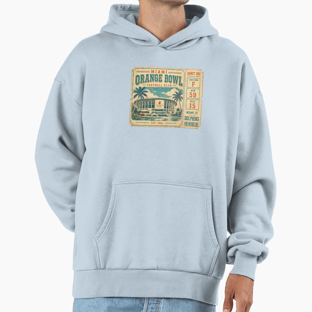 Orange Bowl Football Club Ticket T-Shirt - Fun Novelty Design Men Women - T-Shirt, Sweatshirt, Hoodie