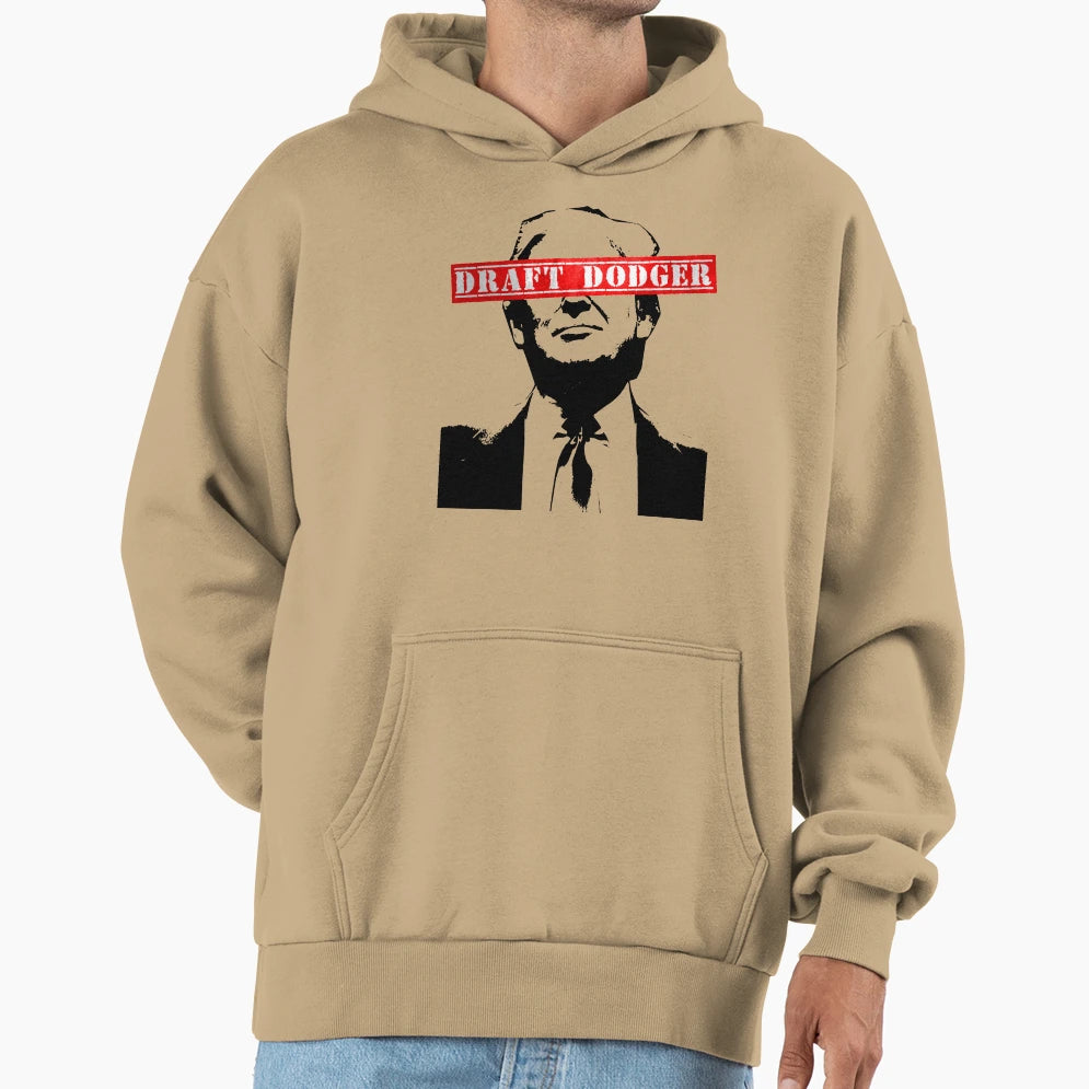 Trump Draft Dodger Hoodie - Aesthetic Graphic Men Women - T-Shirt, Sweatshirt, Hoodie