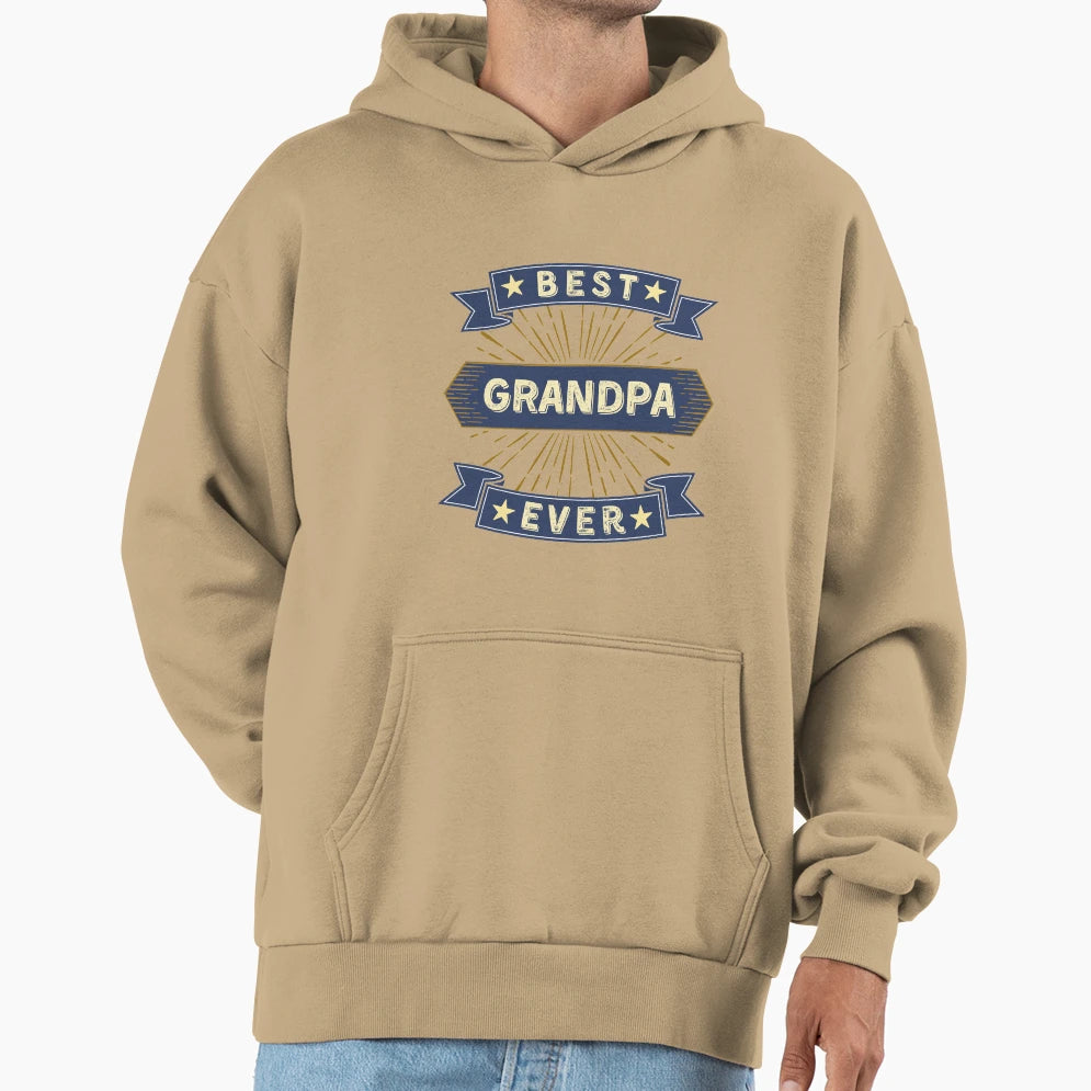 Best Grandpa Ever Hoodie - Minimalist Print Men Women - T-Shirt, Sweatshirt, Hoodie