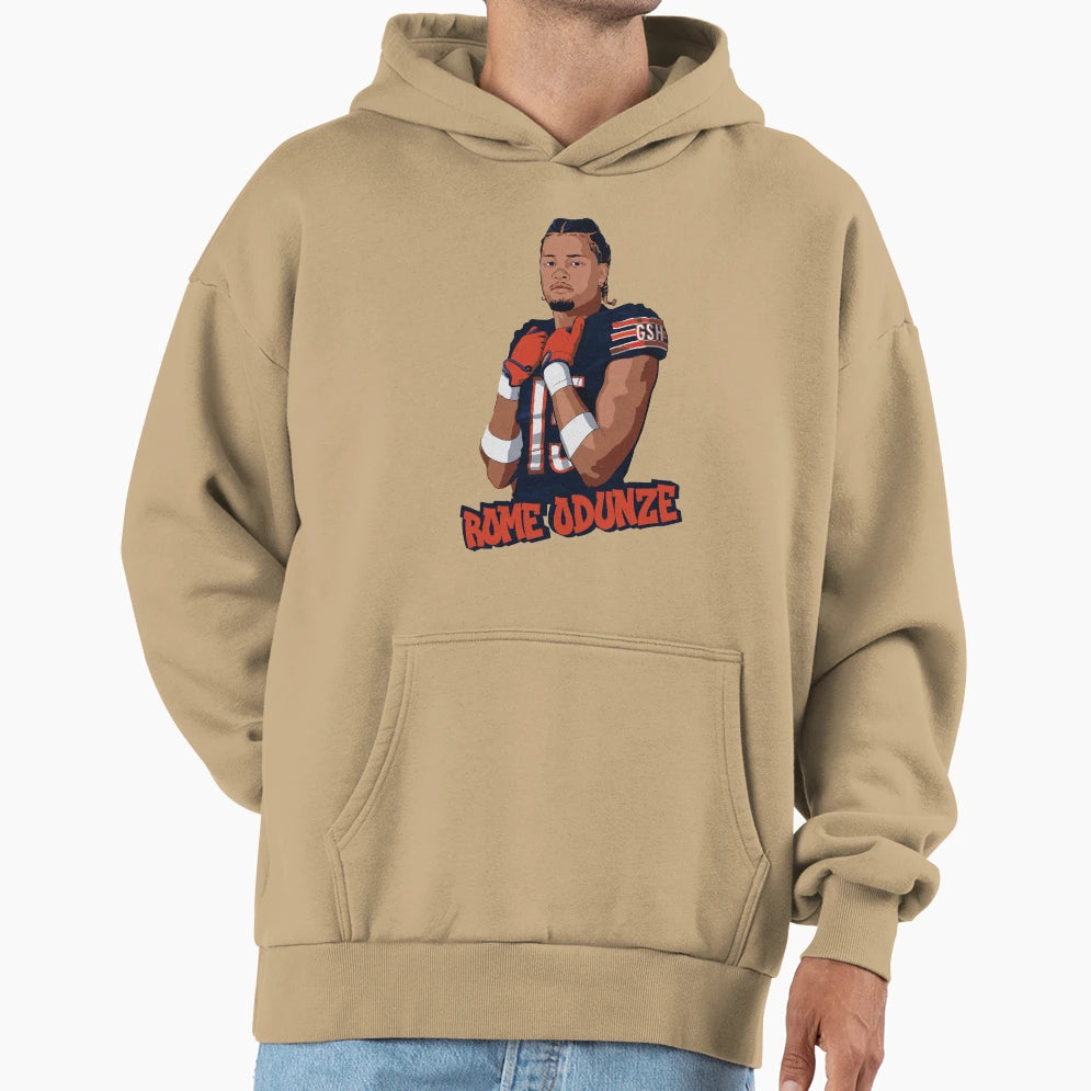 Rome Odunze Graffiti Artwork Hoodie - Custom Art Print Unisex - T-Shirt, Sweatshirt, Hoodie