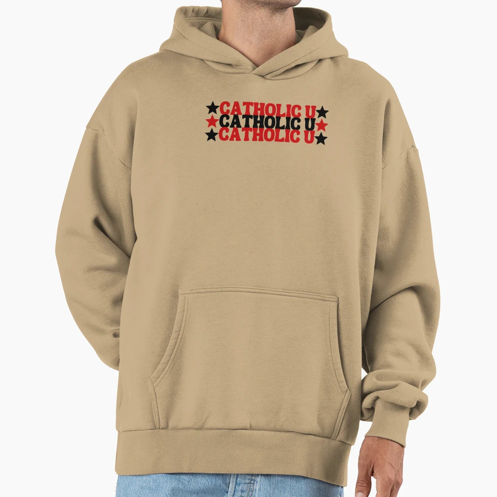 Starry Eyed Catholic University Hoodie - Casual Everyday Wear Men Women - T-Shirt, Sweatshirt, Hoodie