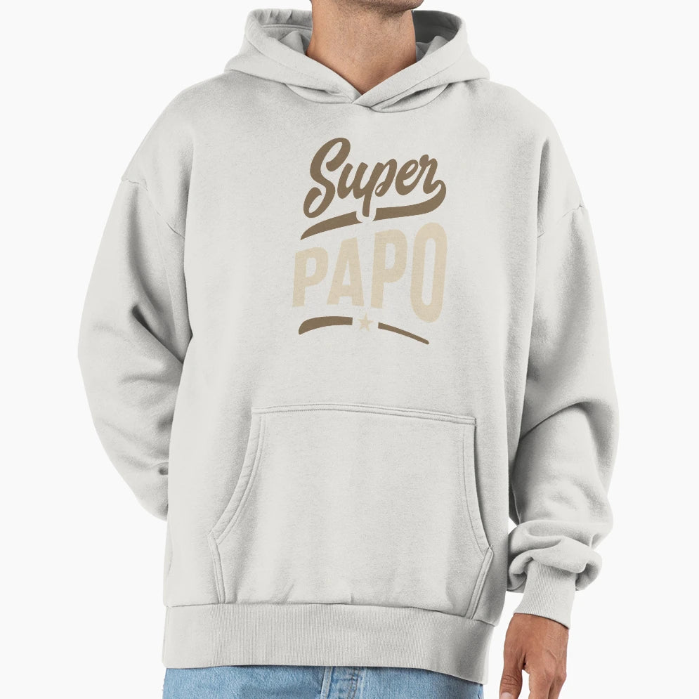 Super Papo Father Grandfather Gift Hoodie - Custom Art Print for Adults - T-Shirt, Sweatshirt, Hoodie