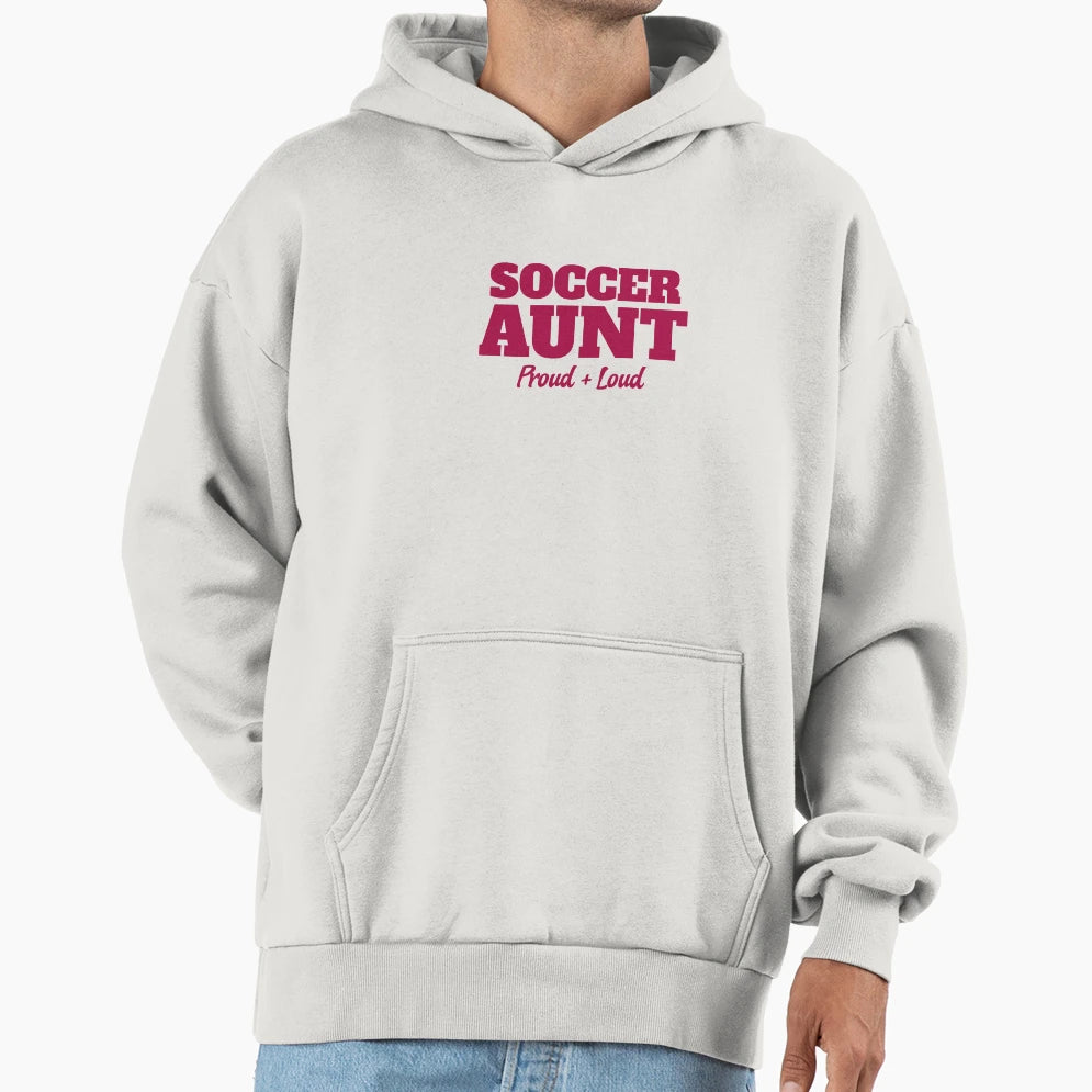 Soccer Aunt Hoodie - Aesthetic Graphic Men Women - T-Shirt, Sweatshirt, Hoodie