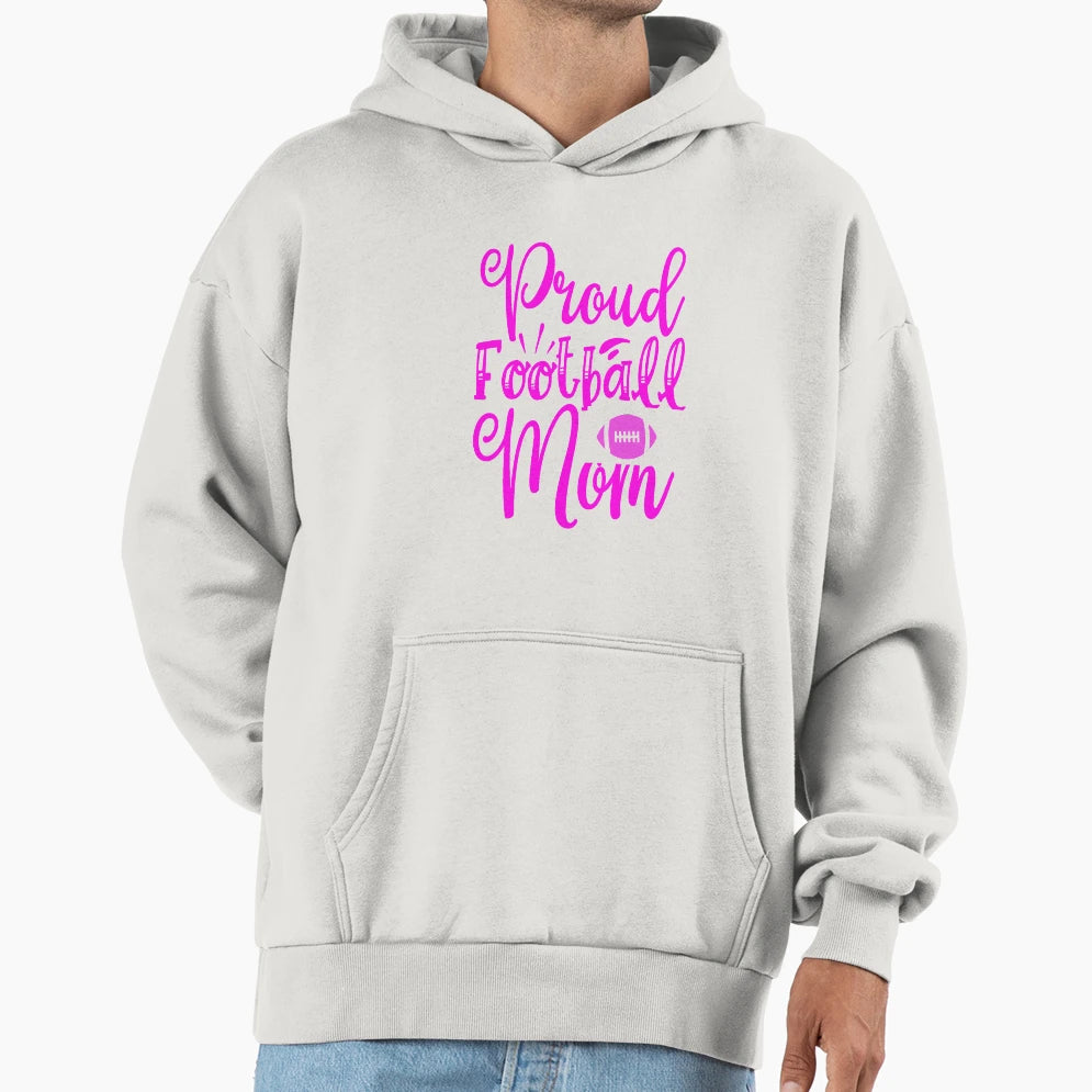 Proud Football Mom Funny Football T-Shirt - Minimalist Print Men Women - T-Shirt, Sweatshirt, Hoodie