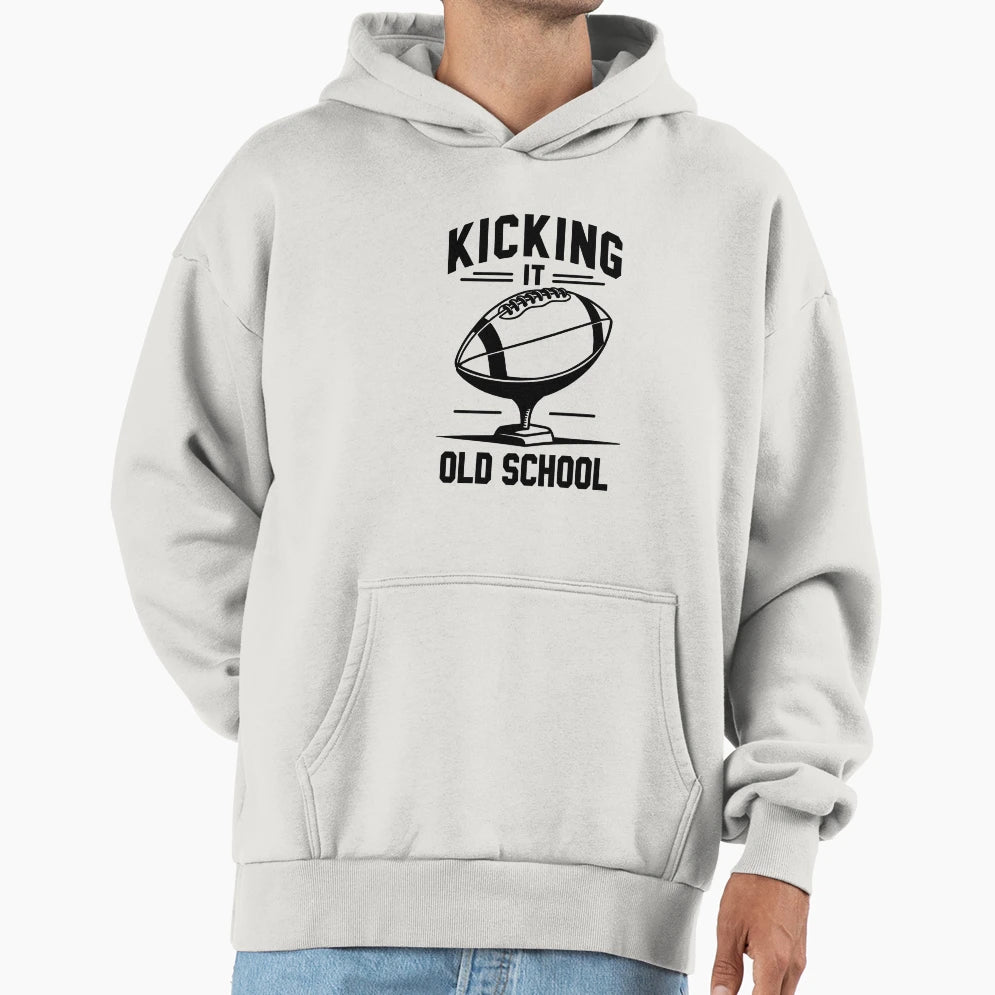 Kicking It Old School Hoodie - Graphic Print Unisex - T-Shirt, Sweatshirt, Hoodie