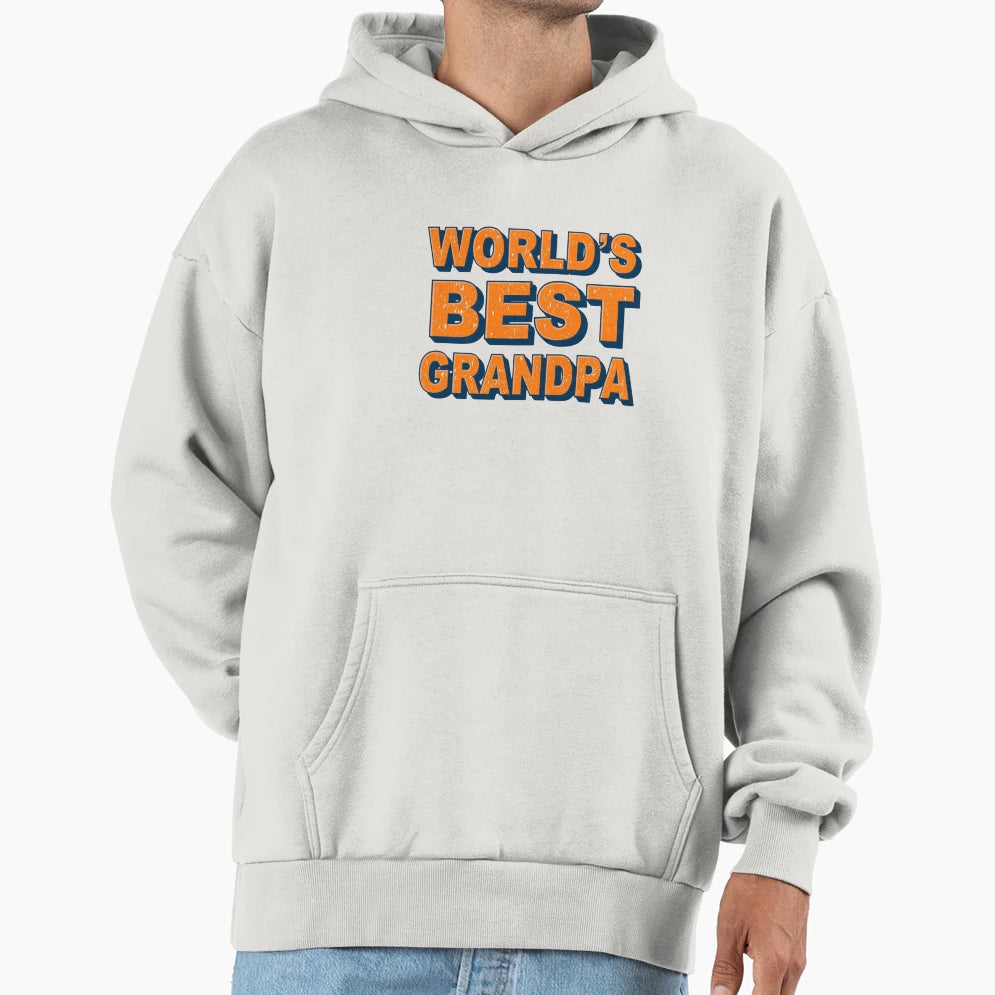 Worlds Best Grandpa Hoodie - Novelty Apparel Unisex - T-Shirt, Sweatshirt, Hoodie