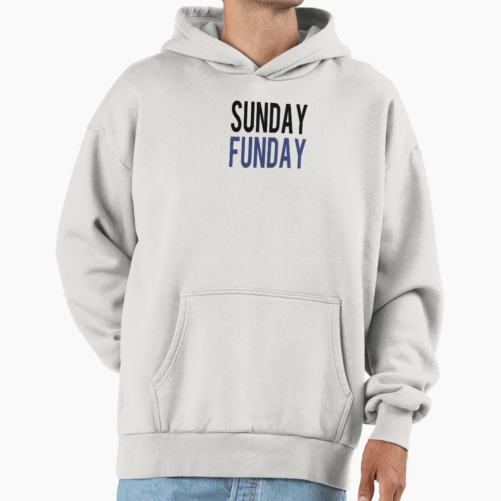 Sunday Funday Black Blue Hoodie - Streetwear Style Unisex - T-Shirt, Sweatshirt, Hoodie