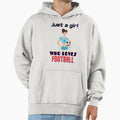 Just Who Loves Football Gifts Hoodie - Trendy Graphic Unisex - T-Shirt, Sweatshirt, Hoodie