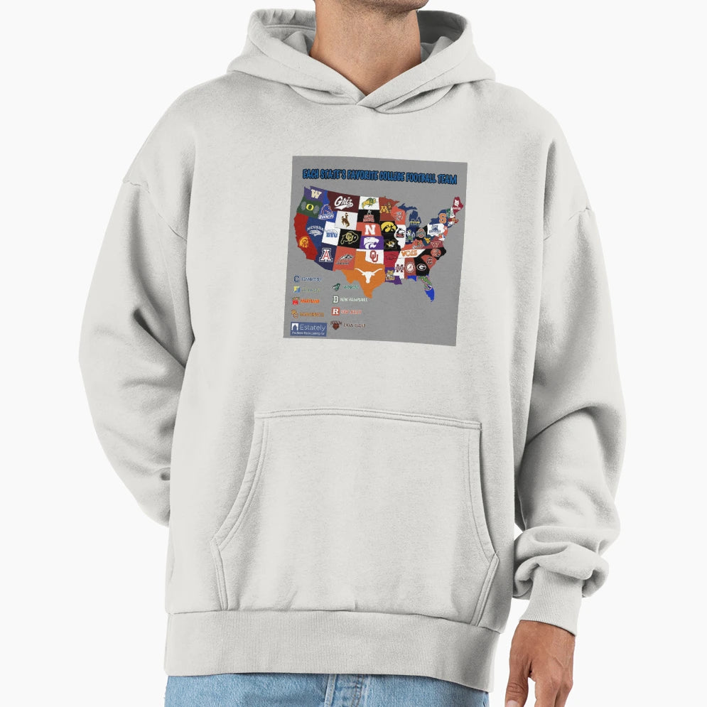 Football Club Map Hoodie - Fun Novelty Design Unisex - T-Shirt, Sweatshirt, Hoodie