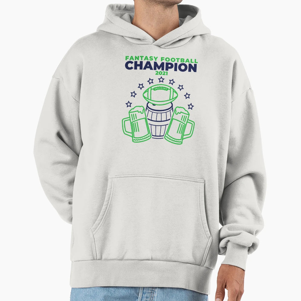 Fantasy Football Champion Hoodie - Aesthetic Graphic Unisex - T-Shirt, Sweatshirt, Hoodie