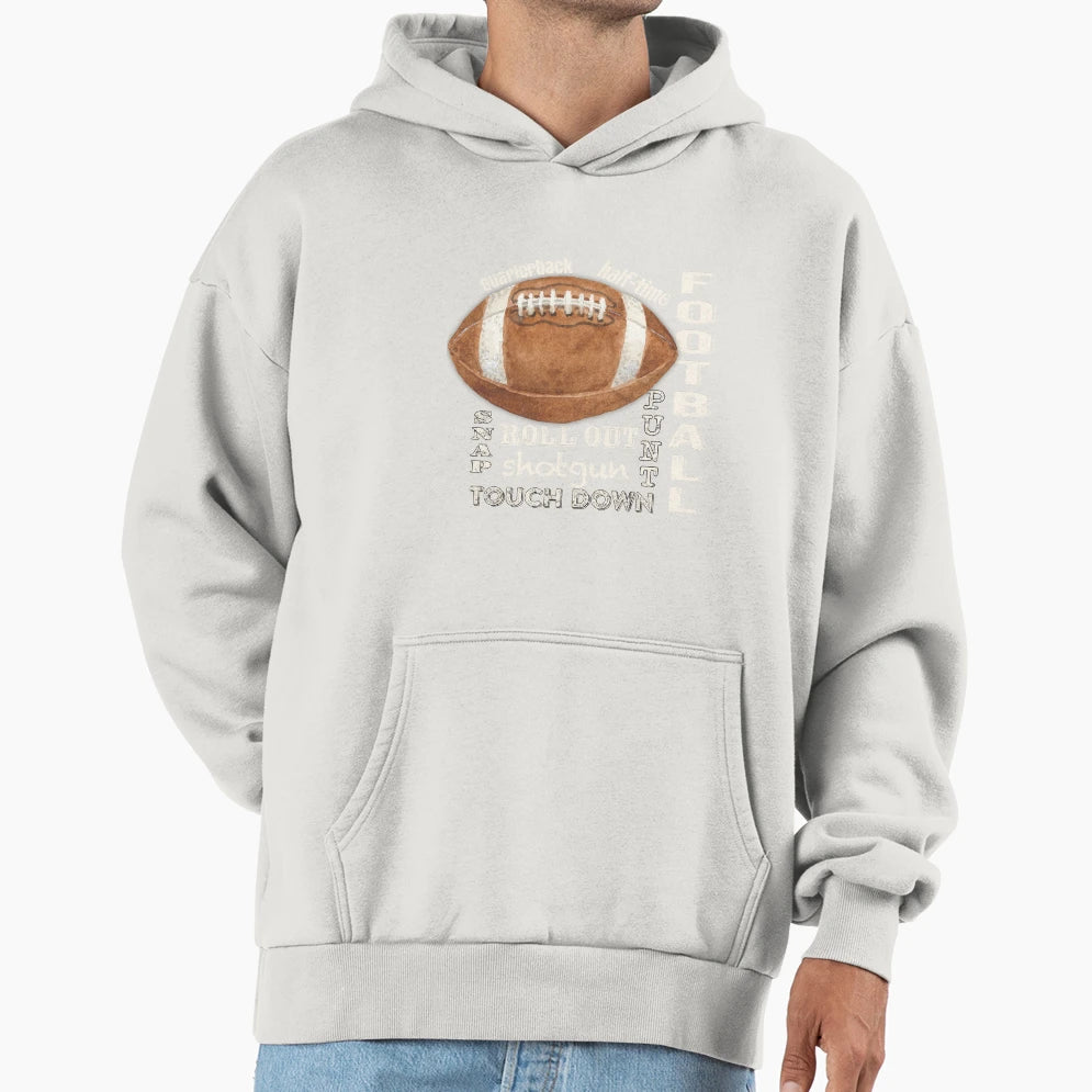 Football Art 2 Hoodie - Minimalist Print for Adults - T-Shirt, Sweatshirt, Hoodie