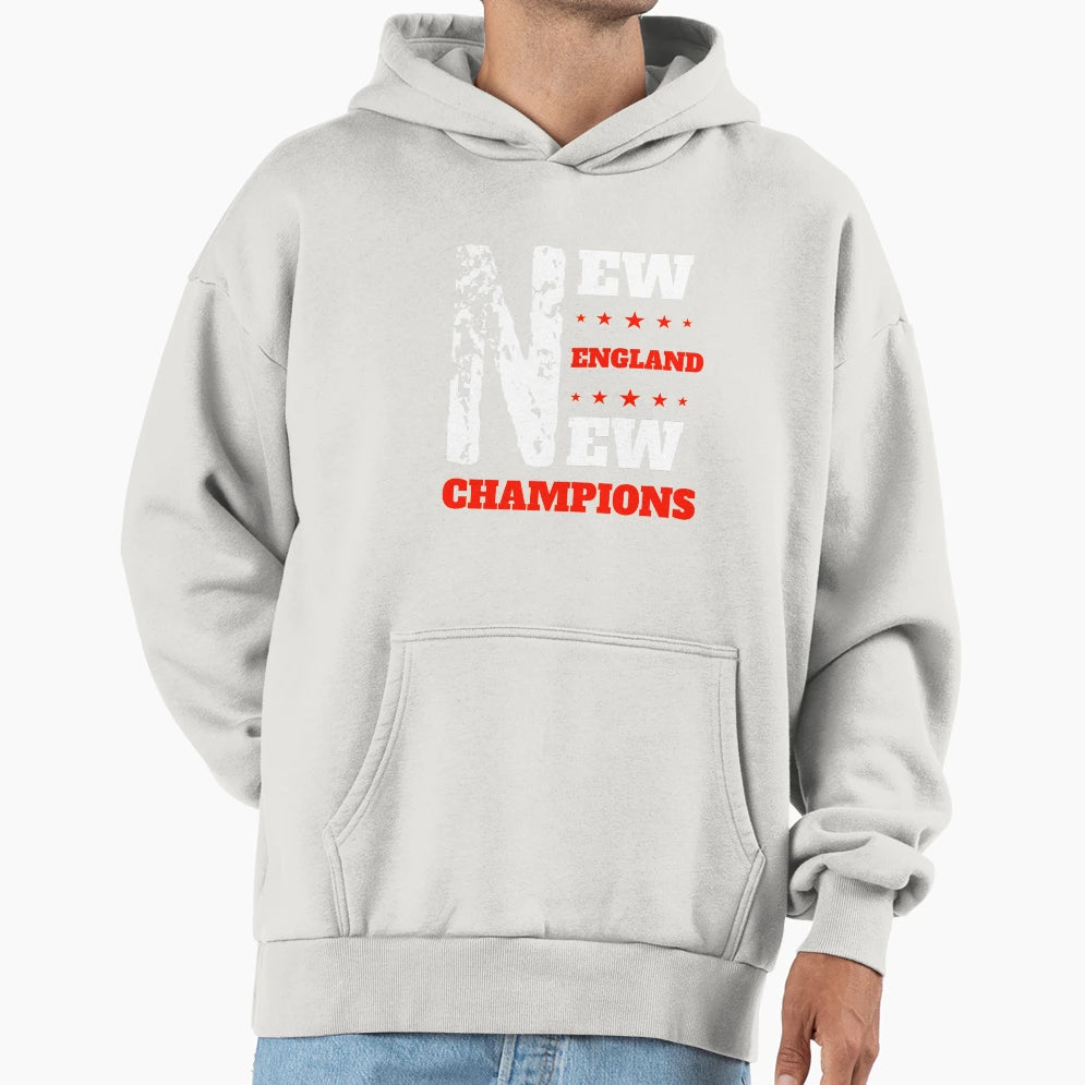 New England New Champions Football Hoodie - Graphic Print for Adults - T-Shirt, Sweatshirt, Hoodie