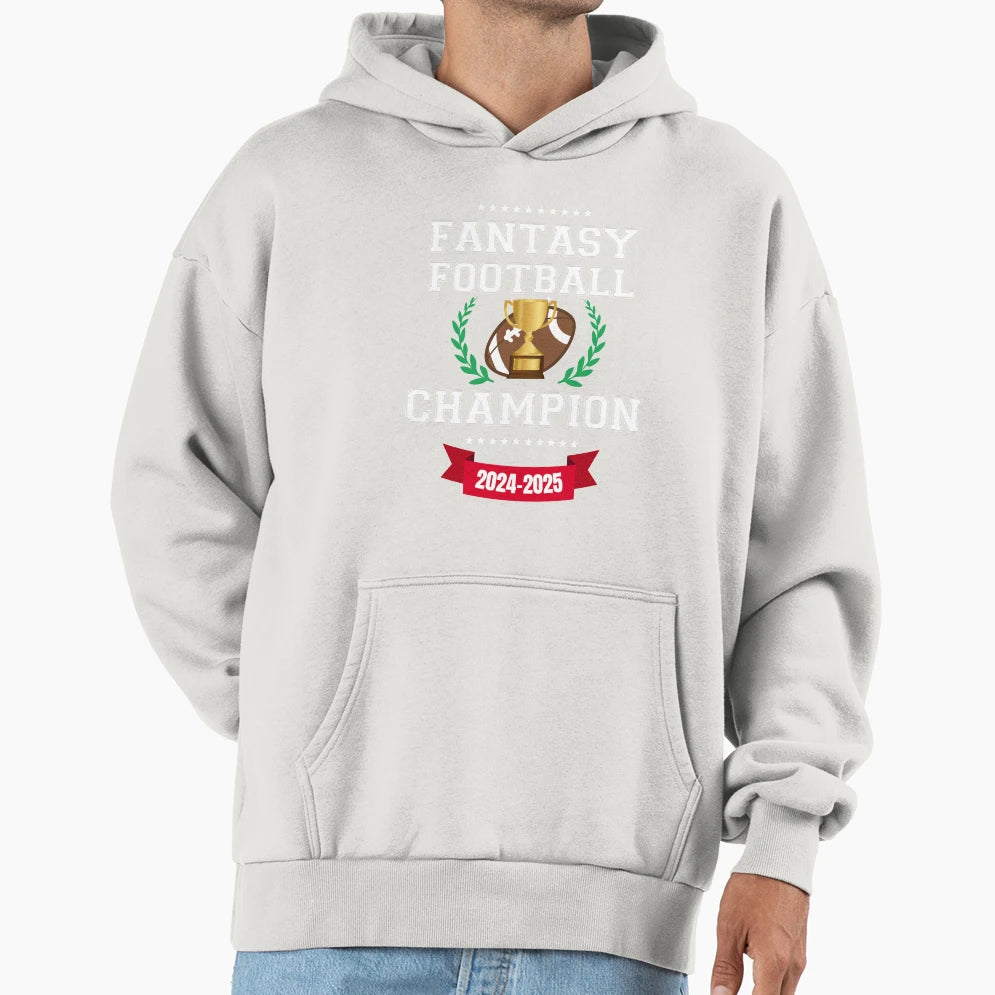 Fantasy Football Champion 2024 2025 Hoodie - Aesthetic Graphic Men Women - T-Shirt, Sweatshirt, Hoodie