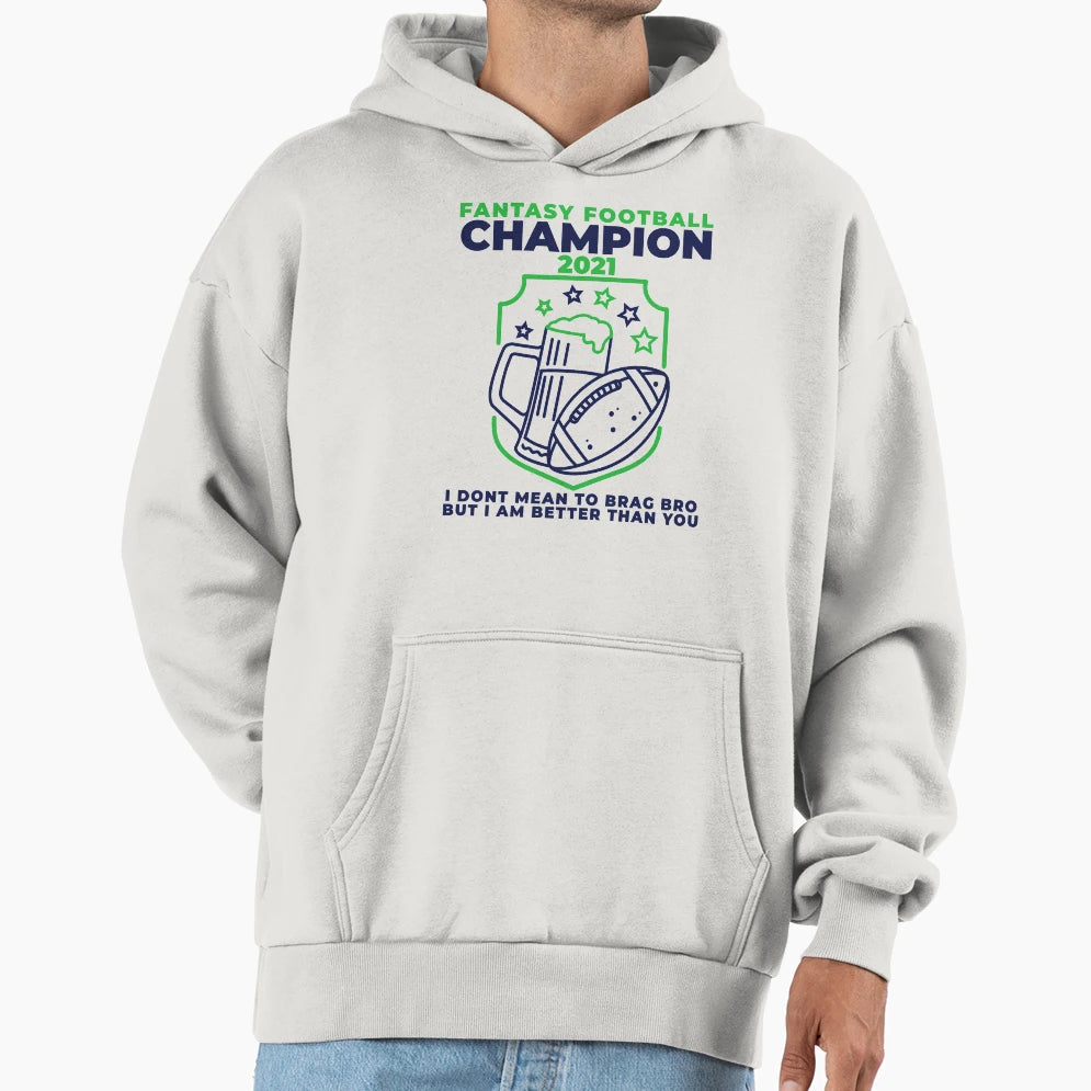 Fantasy Football Champion Hoodie - Aesthetic Graphic for Adults - T-Shirt, Sweatshirt, Hoodie