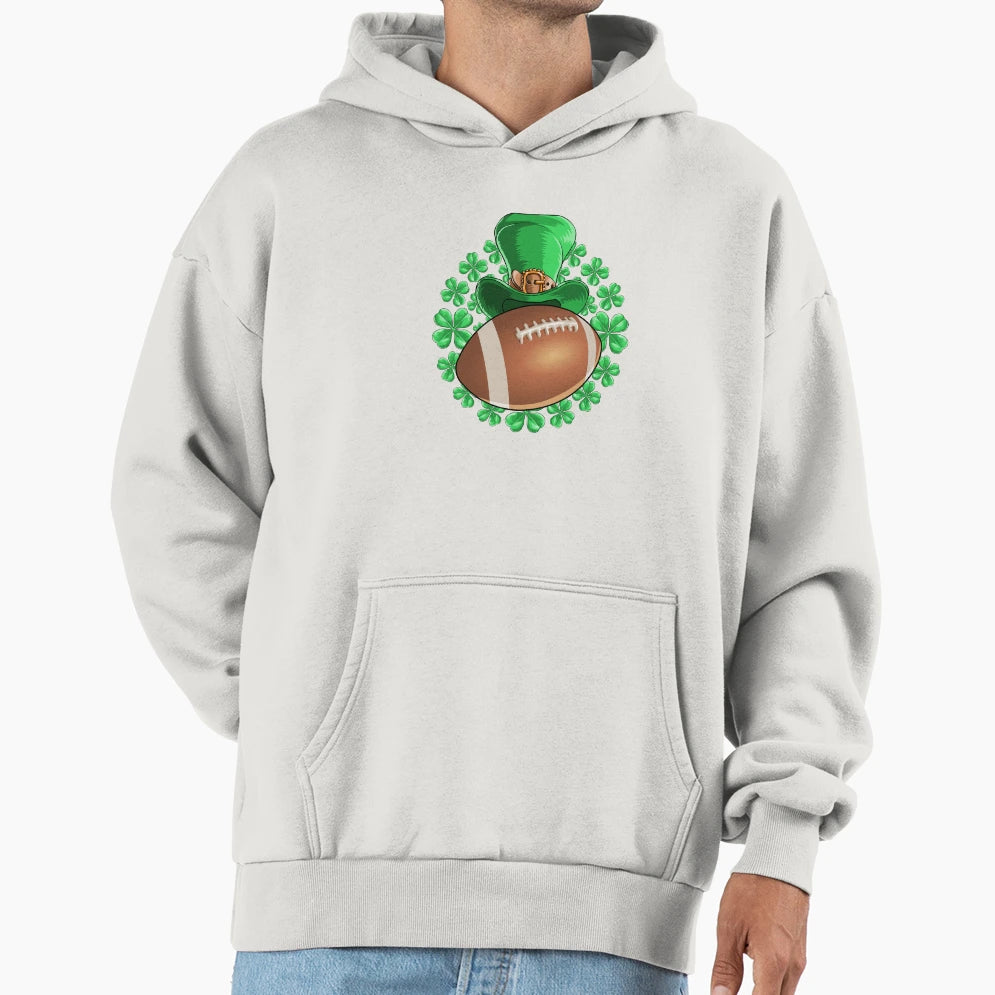 Football Saint Patricks Day Hoodie - Trendy Graphic Unisex - T-Shirt, Sweatshirt, Hoodie