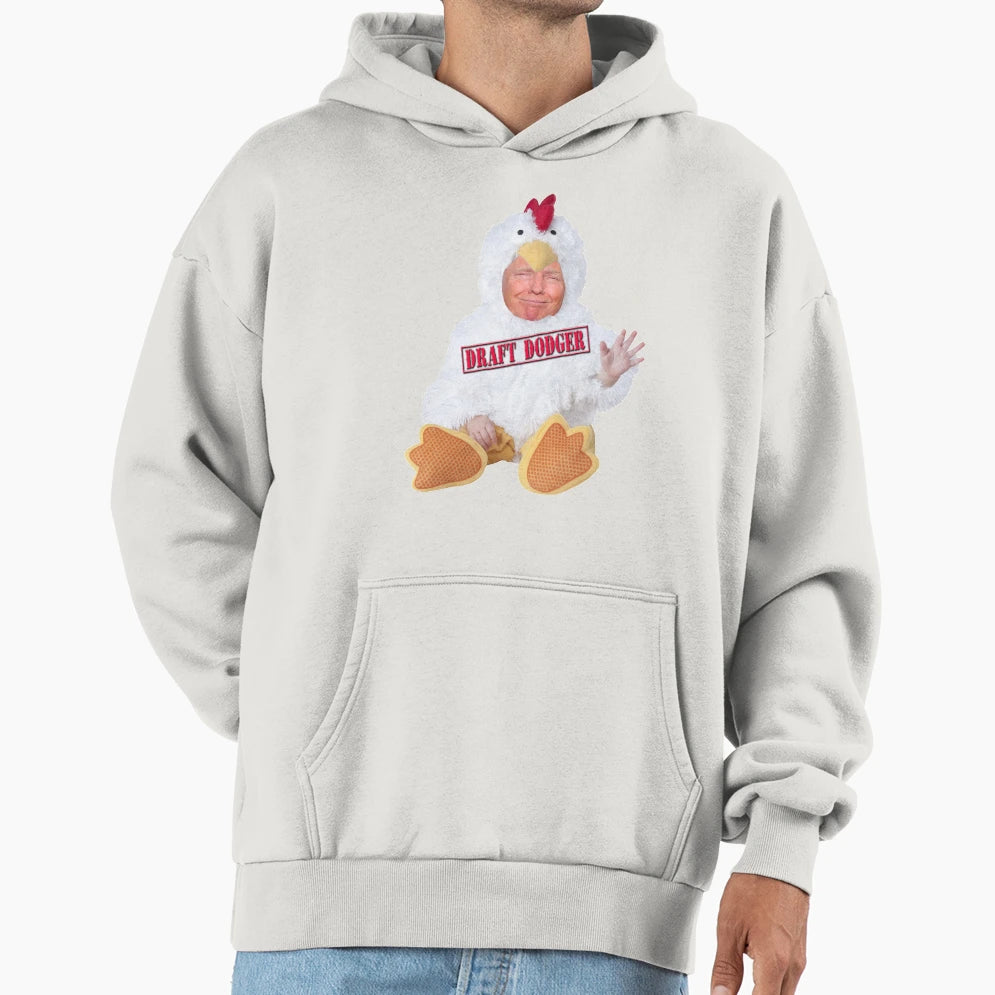 Trump Chicken Draft Dodger Hoodie - Trendy Graphic for Adults - T-Shirt, Sweatshirt, Hoodie
