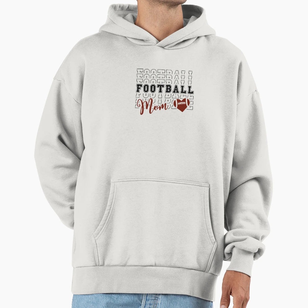 Football Mom Football Season Custom Hoodie - Novelty Apparel for Adults - T-Shirt, Sweatshirt, Hoodie