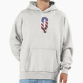 Letter Q Patriotic Art American Flag Hoodie - Aesthetic Graphic for Adults - T-Shirt, Sweatshirt, Hoodie
