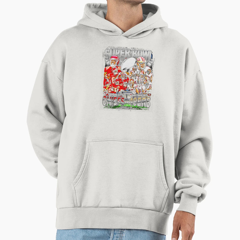 San Francisco Vs Kansas City Super Bowl Hoodie - Trendy Graphic Men Women - T-Shirt, Sweatshirt, Hoodie