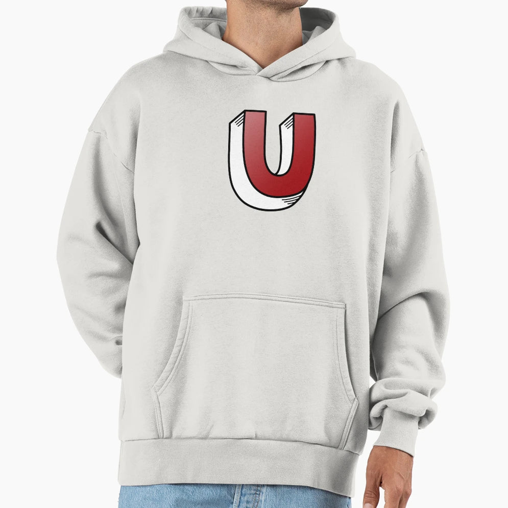 Letter U Hoodie - Unique Graphic Men Women - T-Shirt, Sweatshirt, Hoodie