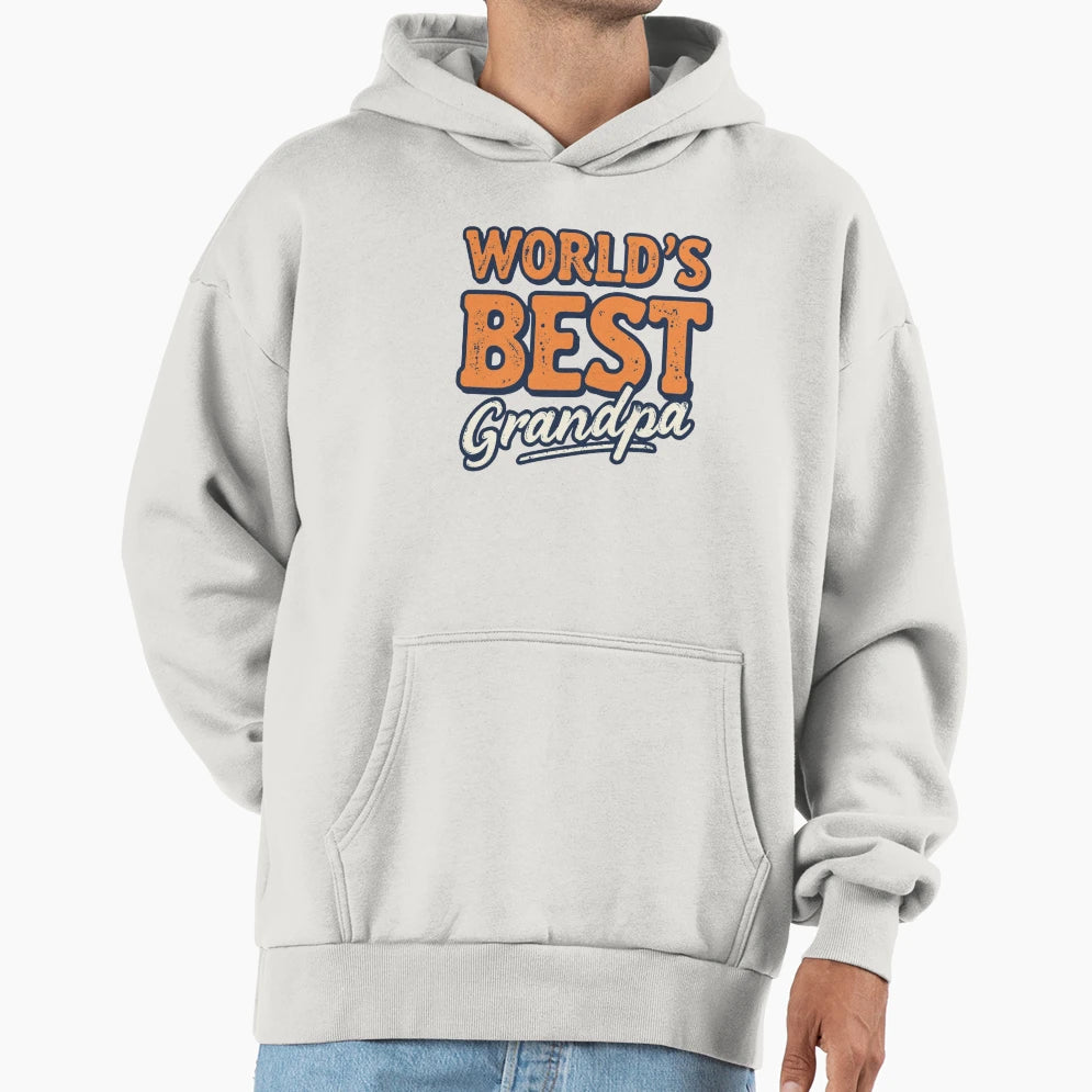 Worlds Best Grandpa Hoodie - Aesthetic Graphic for Adults - T-Shirt, Sweatshirt, Hoodie