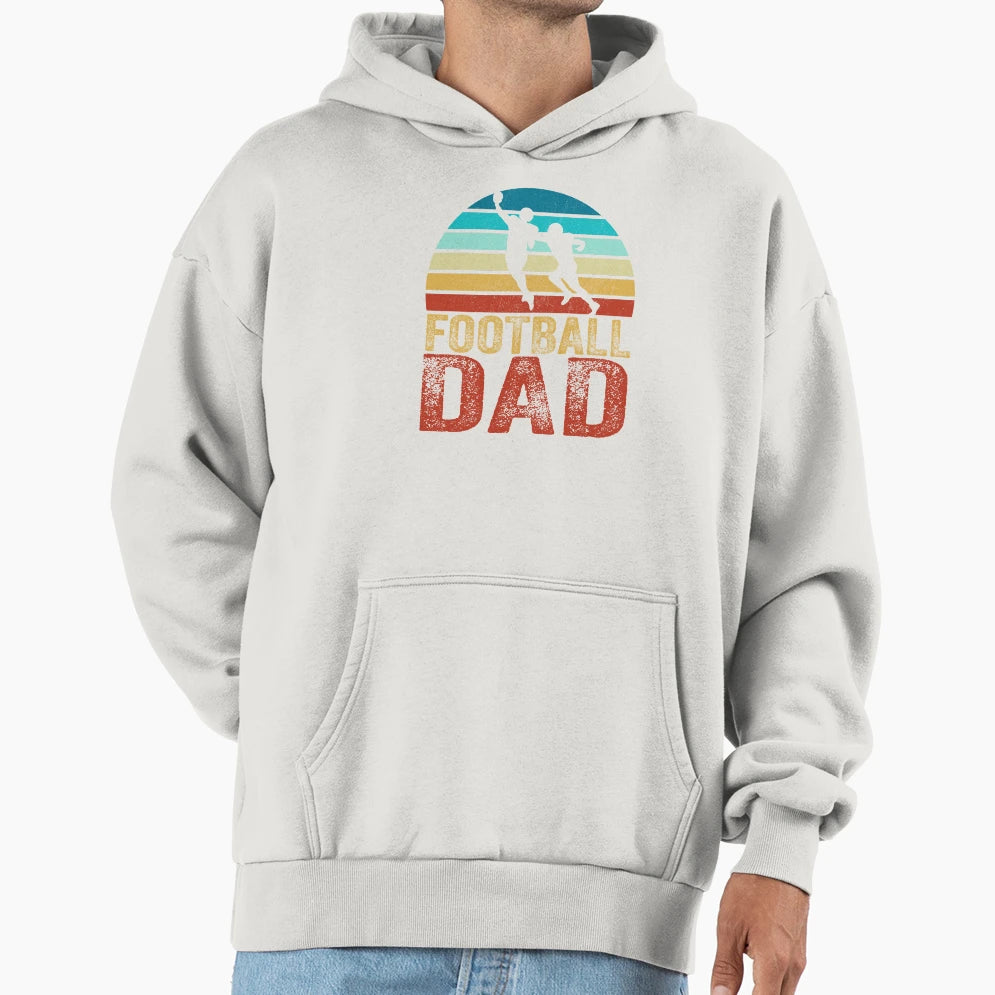 Football Dad Hoodie - Minimalist Print Men Women - T-Shirt, Sweatshirt, Hoodie