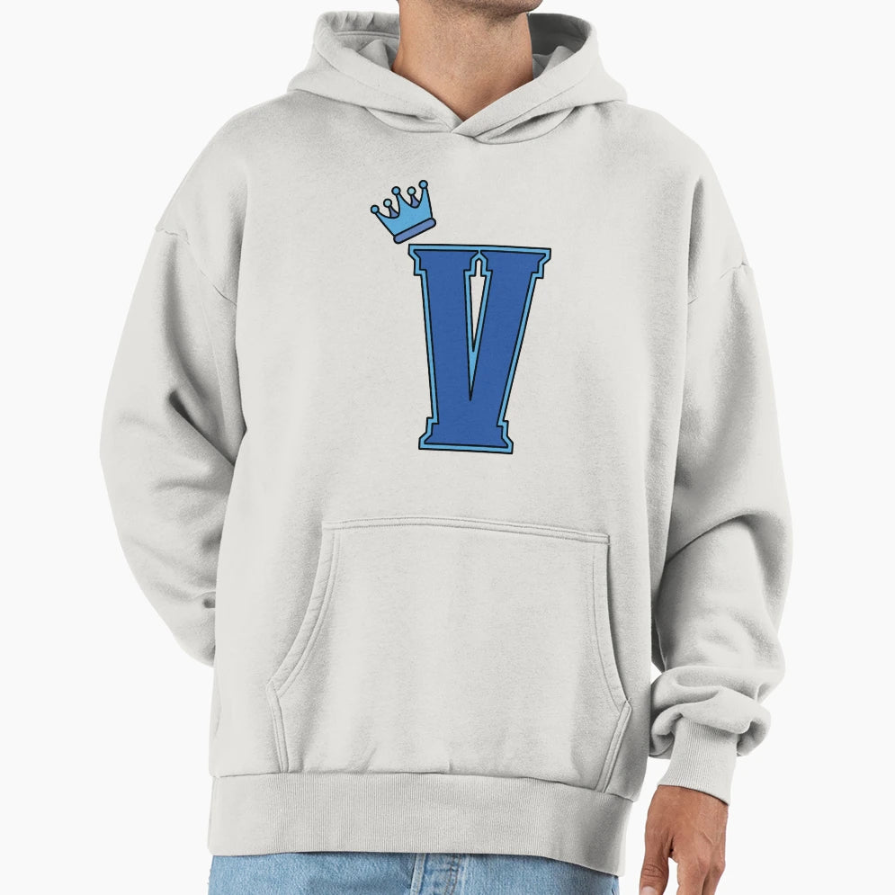 Blue Letter V Hoodie - Streetwear Style for Adults - T-Shirt, Sweatshirt, Hoodie