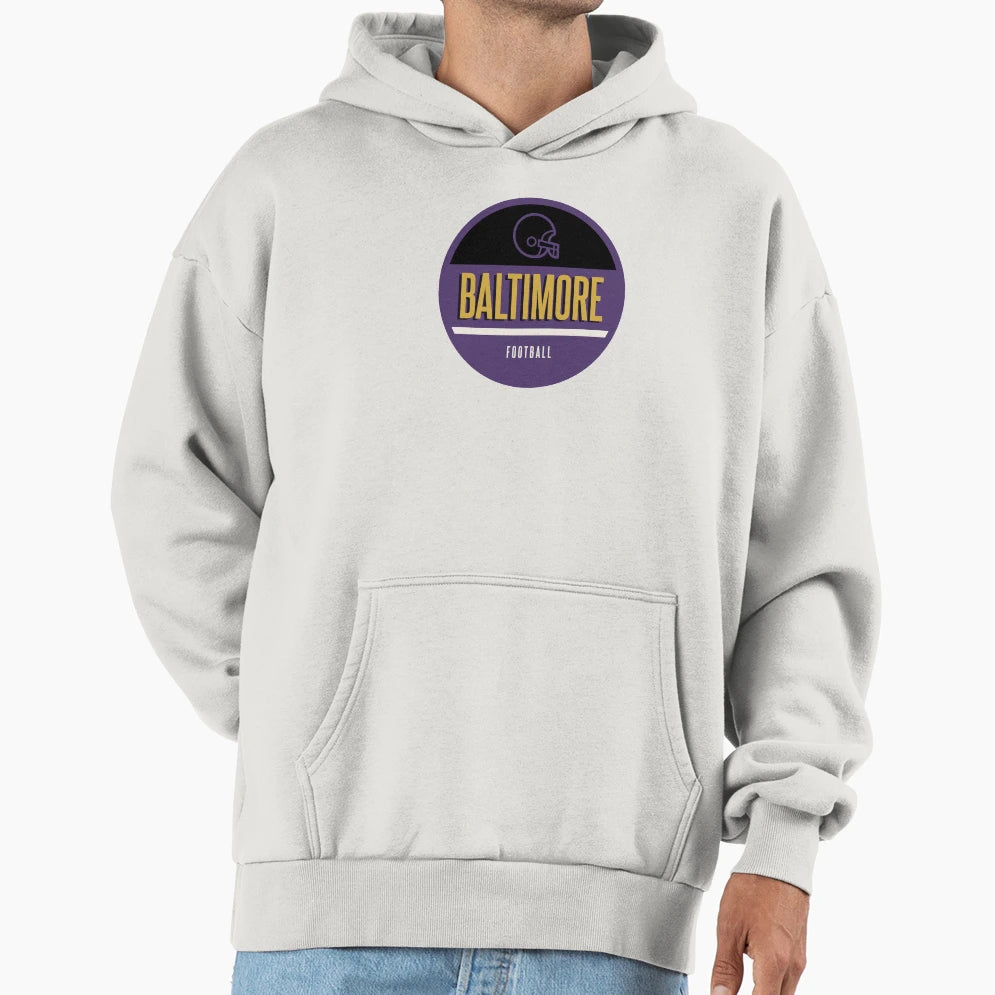 Baltimore Football Hoodie - Casual Everyday Wear Men Women - T-Shirt, Sweatshirt, Hoodie