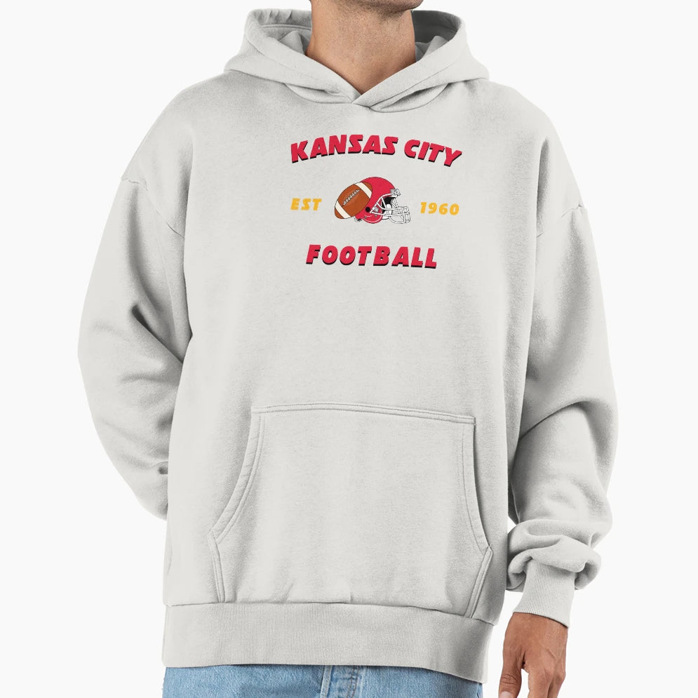 Kansas City Football Hoodie - Novelty Apparel Men Women - T-Shirt, Sweatshirt, Hoodie