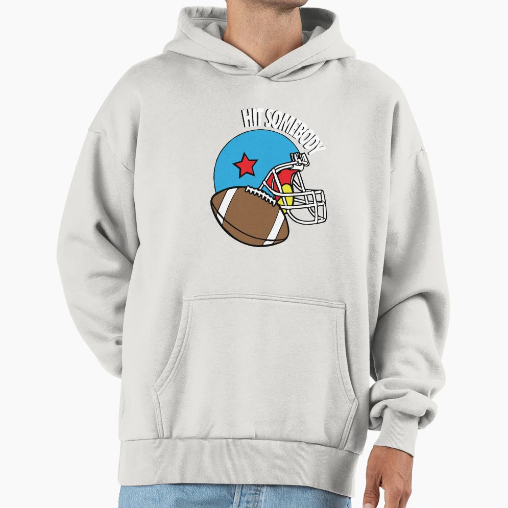 Football Helmet American Football Hoodie - Aesthetic Graphic Men Women - T-Shirt, Sweatshirt, Hoodie