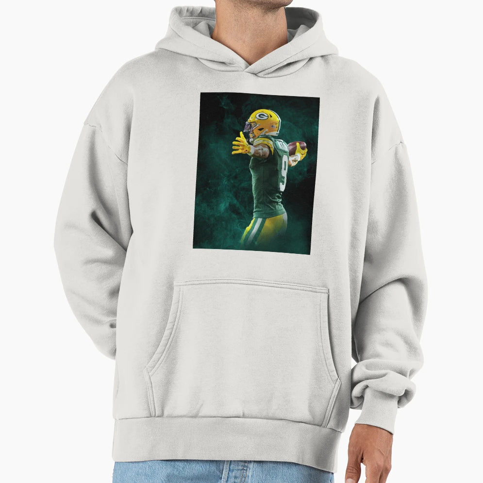 Christian Watson Green Bay Sports Art Hoodie - Custom Art Print for Adults - T-Shirt, Sweatshirt, Hoodie