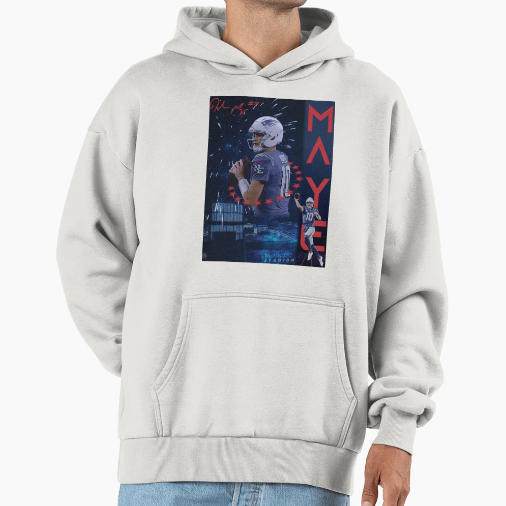 Drake Maye Hoodie - Custom Art Print for Adults - T-Shirt, Sweatshirt, Hoodie