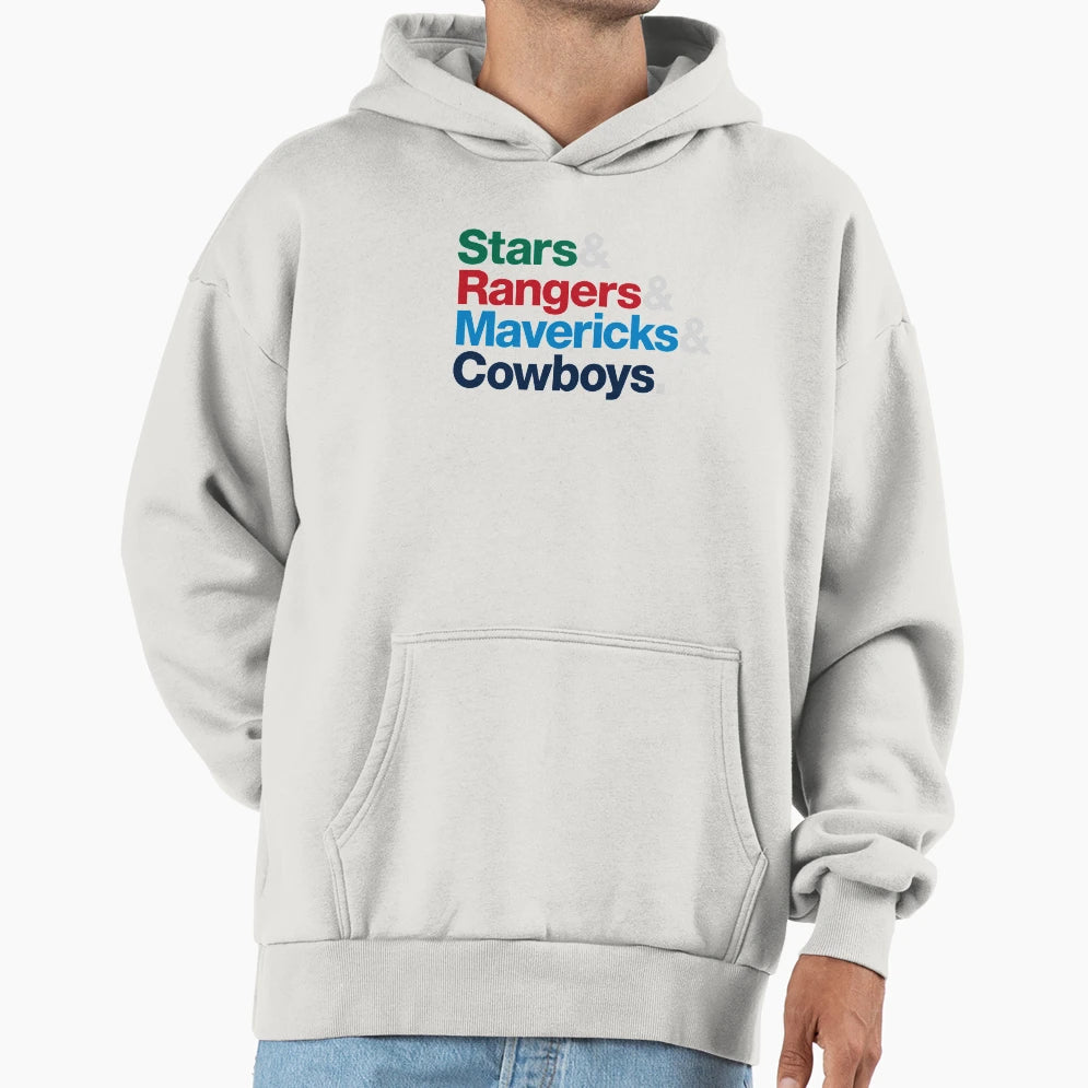Dallas Sports Teams Hoodie - Custom Art Print Men Women - T-Shirt, Sweatshirt, Hoodie