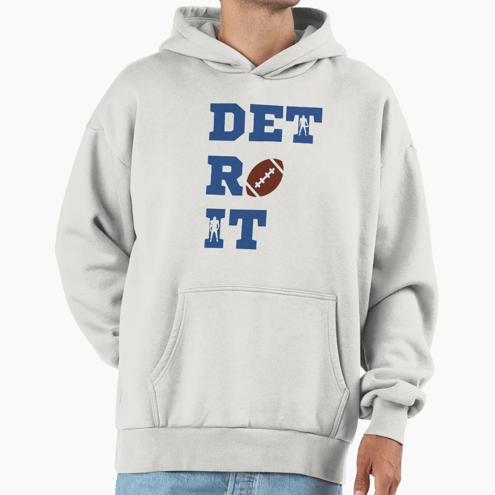 Detroit Sports Detroit Football American Hoodie - Minimalist Print Unisex - T-Shirt, Sweatshirt, Hoodie